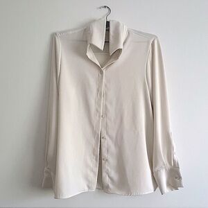 Zara Cream Textured Blouse